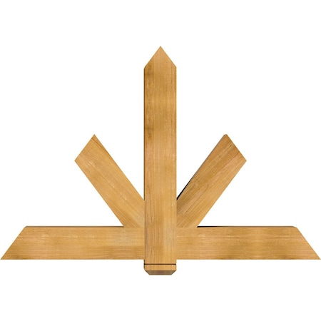 Ekena Millwork Kennewick Rough Sawn Timber Gable Bracket, Western Red Cedar, 60"W x 40"H x 6"D x 6"F, 16/12 Pitch GBW060X40X0606KEN00RWR